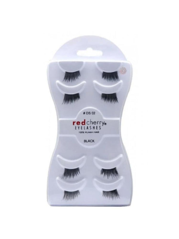False Eyelashes Natural Look 4 Pairs #DS 02 Red Cherry