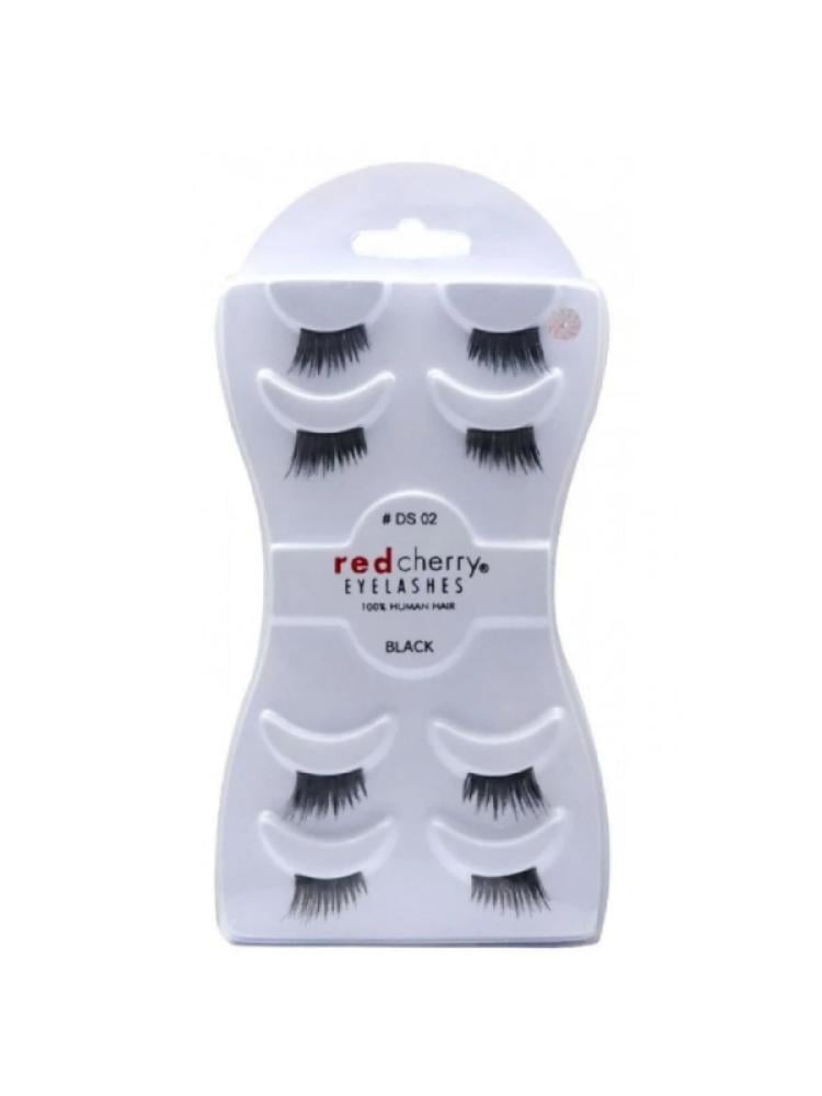 False Eyelashes Natural Look 4 Pairs #DS 02 Red Cherry
