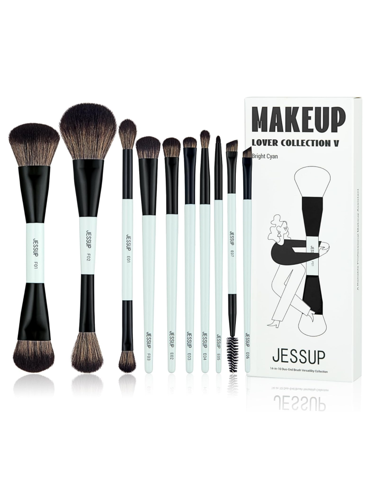 Eye Makeup Brush Set 10 Piece Face and Eyes Jessup T500