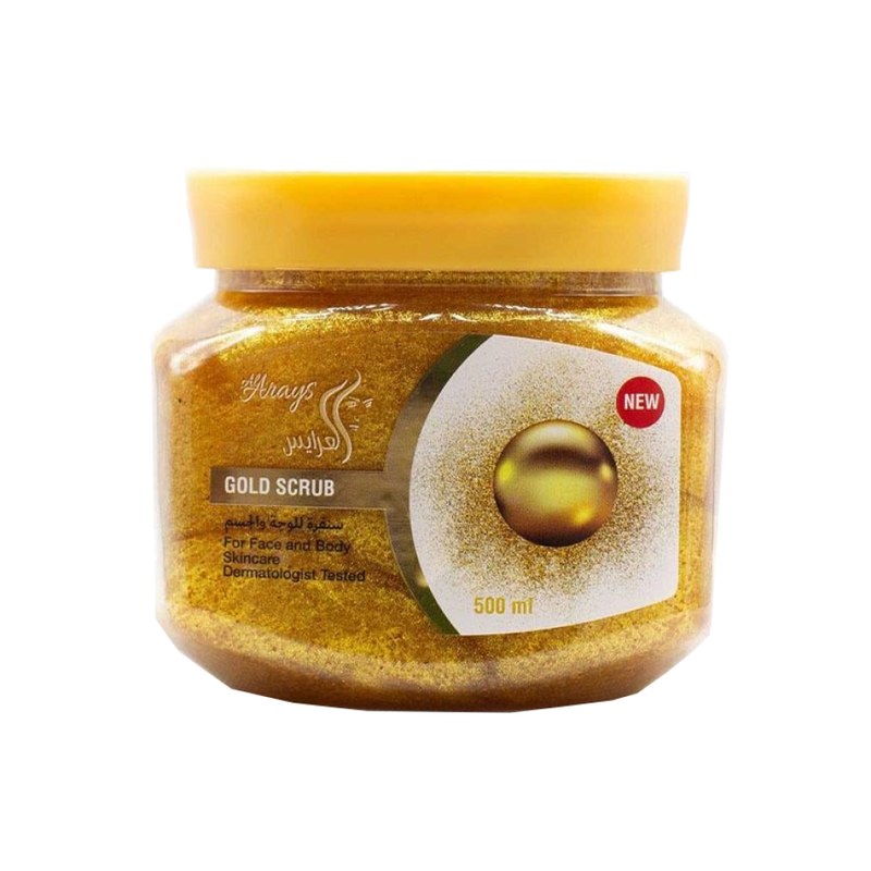 Al Arayes Brides Gold Face and Body Scrub 500ml for Exfoliation