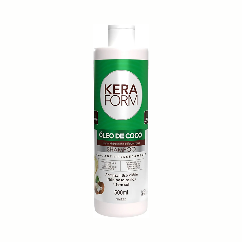 Skafe Kera Form Coconut Oil Shampoo for Dry Damaged Hair, Moisturizing, 500ml
