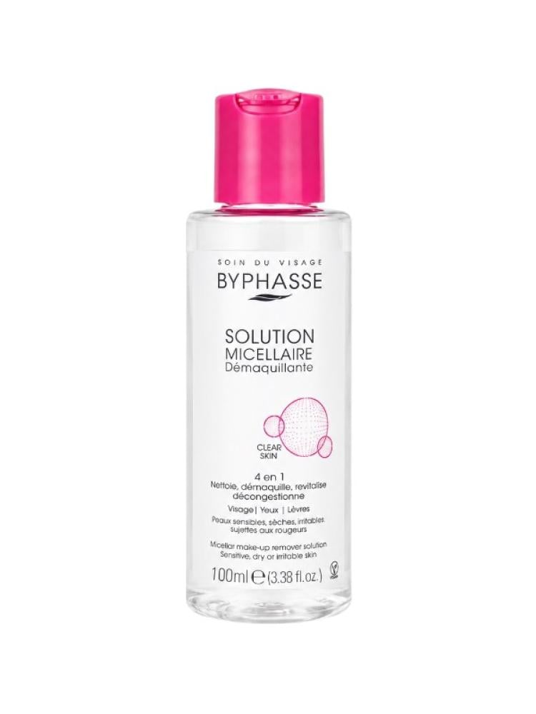 Micellar Water for Sensitive Skin 4 in 1 Makeup Remover Byphasse 100ml