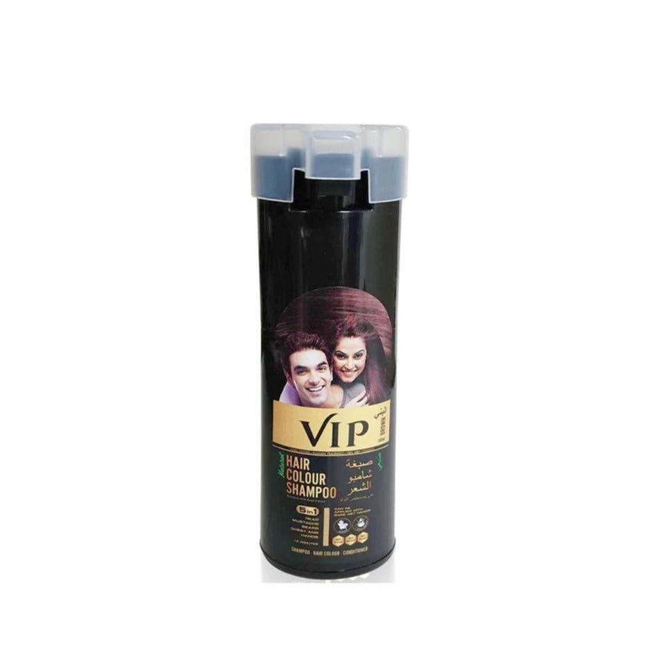 VIP Brown Hair Color Shampoo with Pearl Extract Covers Gray Hair 180ml