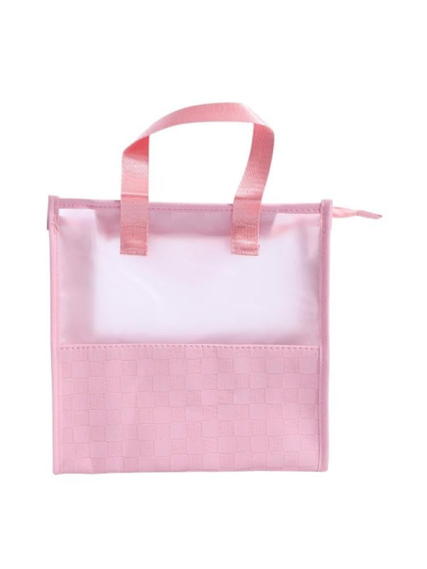 Salon System Makeup Bag - Pink - Transparent Top