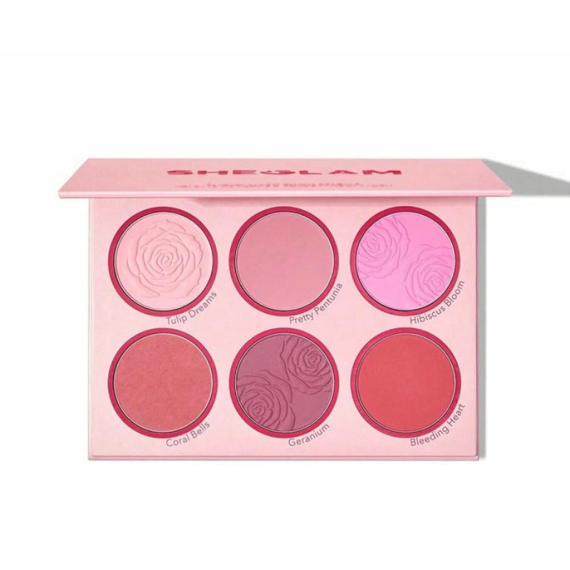 Sheglam Floral Flush Blush Palette 6-Shade Powder Set