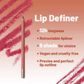 Good Morning Adios Waterproof Lip Liner Pen, 03 Tinted Red, Matte Finish