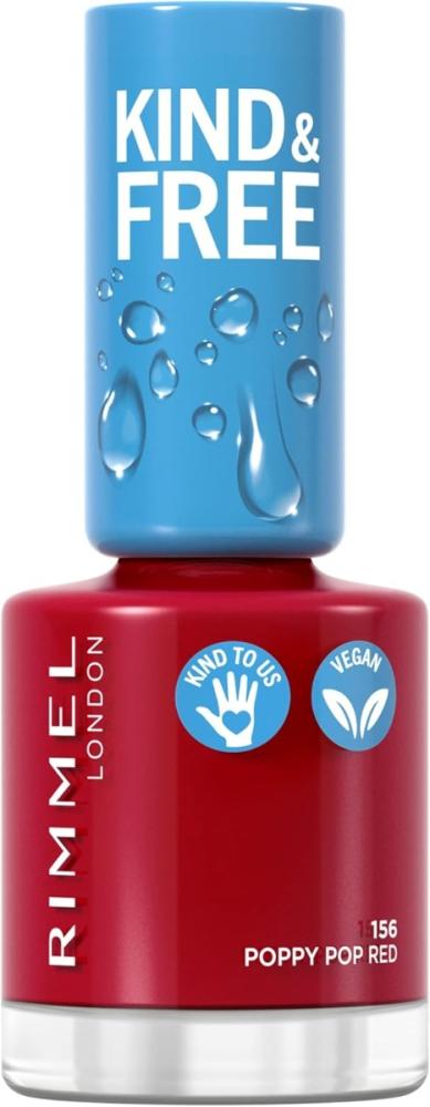 Shop Nail Polish Kind & Free Poppy Pop Red 156 Rimmel 10ml