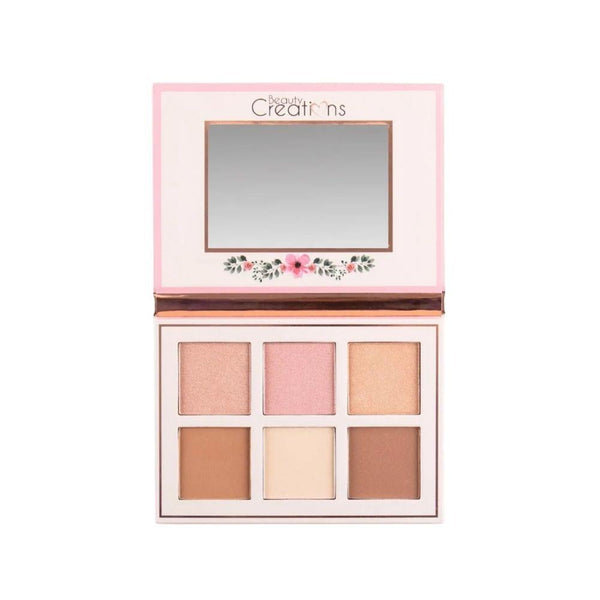 Beauty Creations Floral Bloom Highlighter & Contour Palette - 6 Shades