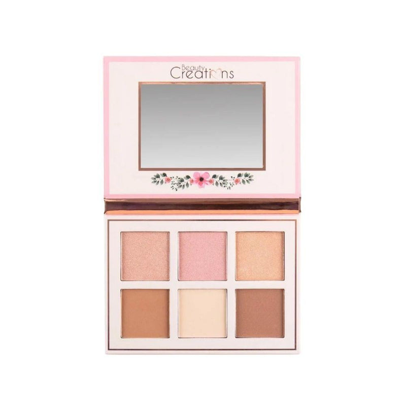 Beauty Creations Floral Bloom Highlighter & Contour Palette - 6 Shades