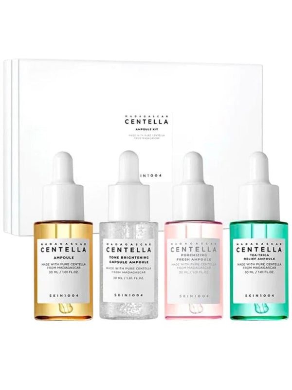 Skin 1004 Madagascar Centella Ampoule Set - Niacinamide, Tea Tree - 4 Pieces