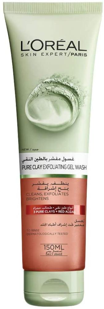 Exfoliating Face Wash Clay Deep Cleansing Pore Refinement L'Oreal 150ml
