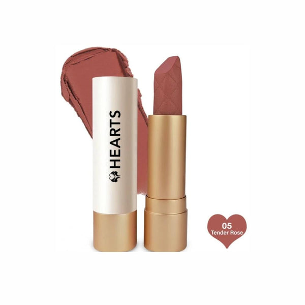 Hearts Creamy Lipstick, Tender Rose 05, Satin Finish, Moisturizing