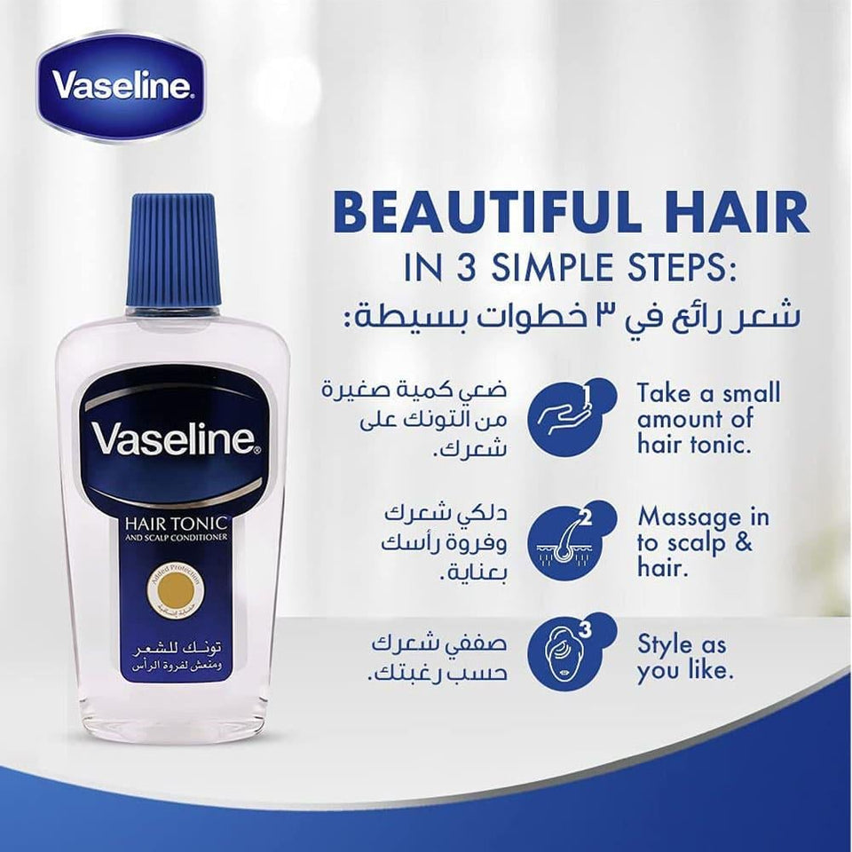 Vaseline Hair Tonic Refreshing Scalp Care for Healthy Hair 400ml