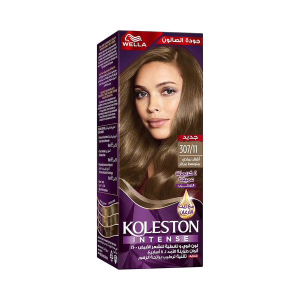 Wella Koleston Permanent Hair Dye Medium Intense Ash Blonde 307/11 110ml