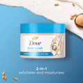 Exfoliating Body Scrub with Macadamia and Rice Milk Moisturizing Dove 298g