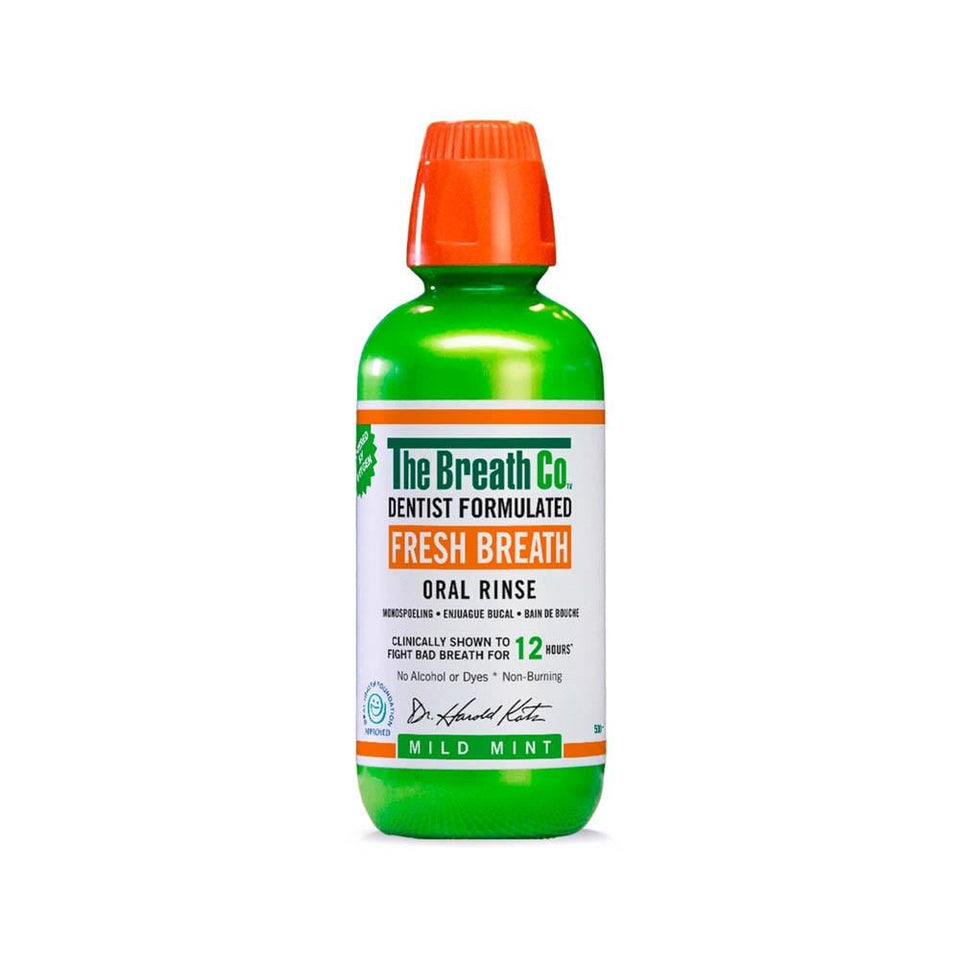 The Breath Co Fresh Breath Icy Mint Mouthwash for Fresh Breath Alcohol-Free 500ml