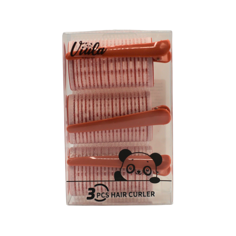 Viola Plastic Hair Rollers, 3 Pieces, Lightweight Styling Tool