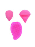 Beauty System Makeup Sponge & Brush Set - 3 Pieces | Assorted Colors