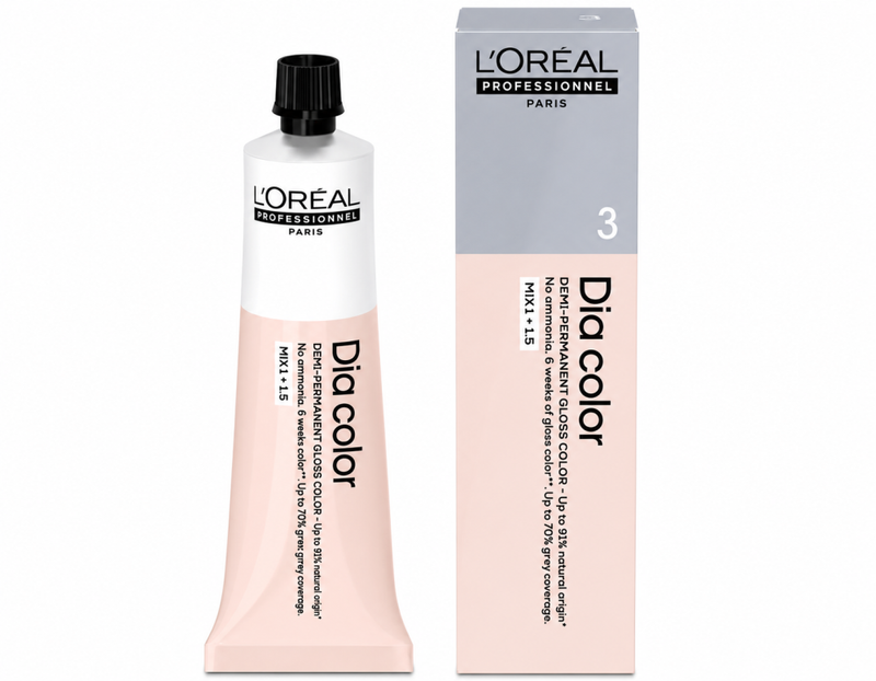 Dia Color Ammonia Free Hair Color Dark Brown 3 L'Oreal Professionnel 60ml