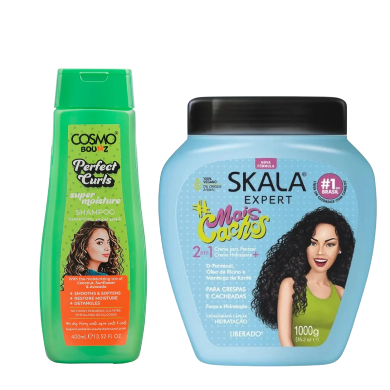 0 Care Shampoo & Conditioner Set - Coconut Oil, Shea Butter, 400ml/1000ml