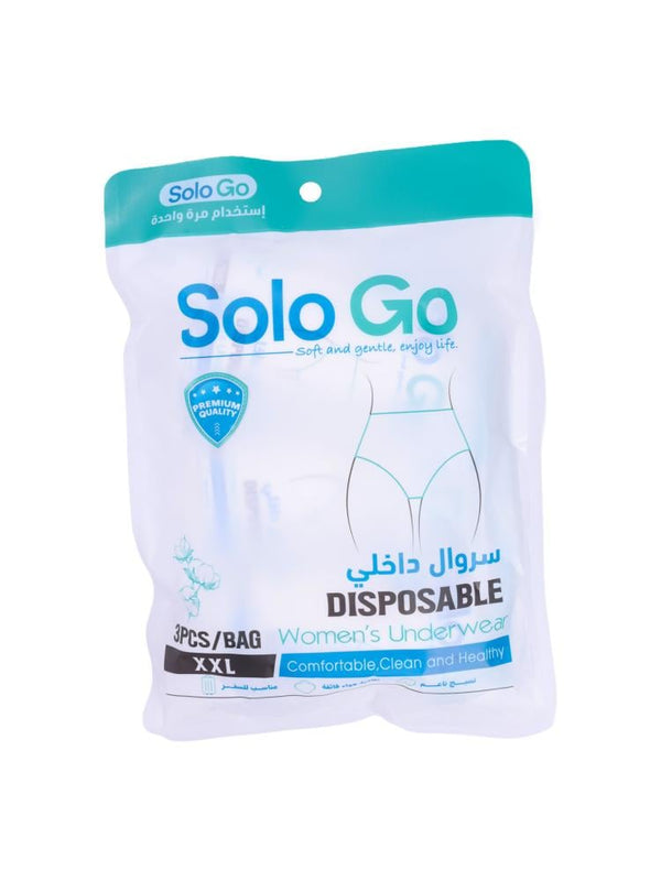 Best Women's Disposable Underwear for Travel Solo Go XXL 3 Pack