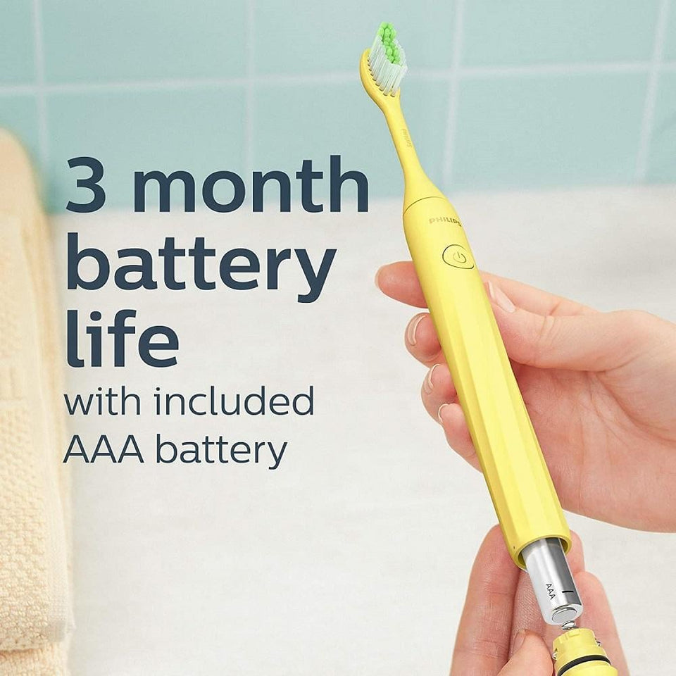 Philips One Battery Toothbrush Mango for Daily Cleaning & Whitening 1 toothbrush