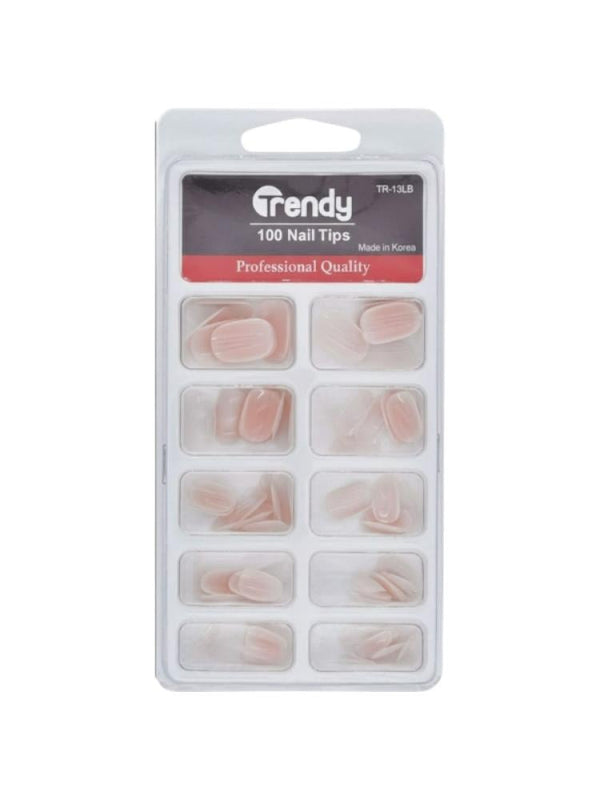 Trends TR13LB Artificial Nails Set - 100 Pieces - White & Customizable