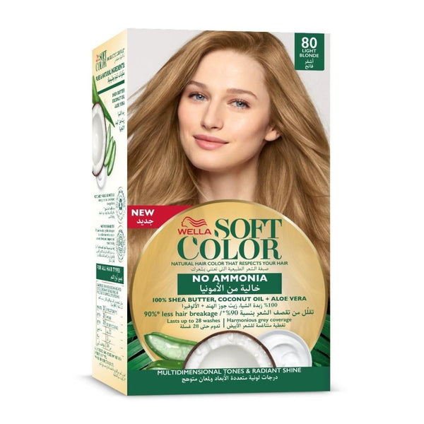 No Ammonia Hair Dye Soft Color Light Blonde Wella 80