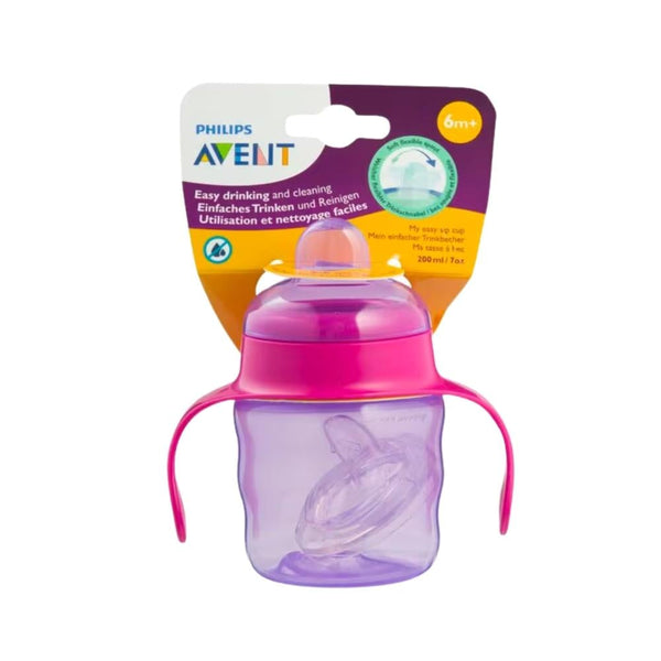 Baby Drinking Cup Pink Toddler Training Philips Avent 200ml