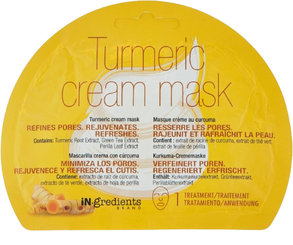 Cream Face Mask Turmeric Brightening Natural Glow IN GREDIENTS