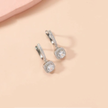 Cubic Zirconia Drop Earrings Elegant Brass Jewellery 1 Pair