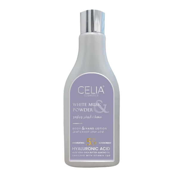 Body and Hand Lotion White Musk Powder SPF 50 CELIA 200ml