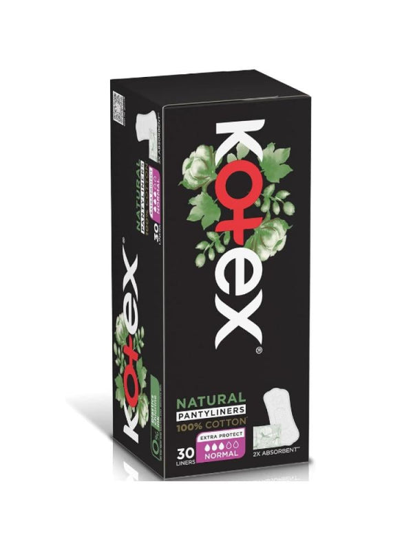Best Pantyliners Normal Natural Cotton Kotex 30 Count
