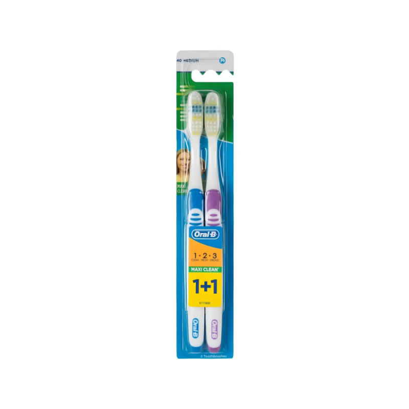 Manual Toothbrush Set Soft Bristles Family Pack Oral-B 2 Pieces