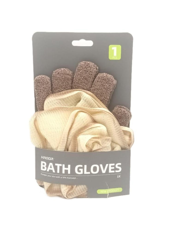 Haoda Bath Sponge with Gloves - Yellow Flower
