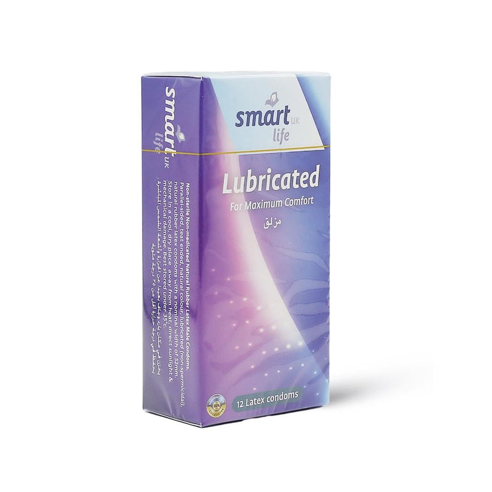 Smart Life Lubricated Condoms for Enhanced Comfort & Protection 12 pieces