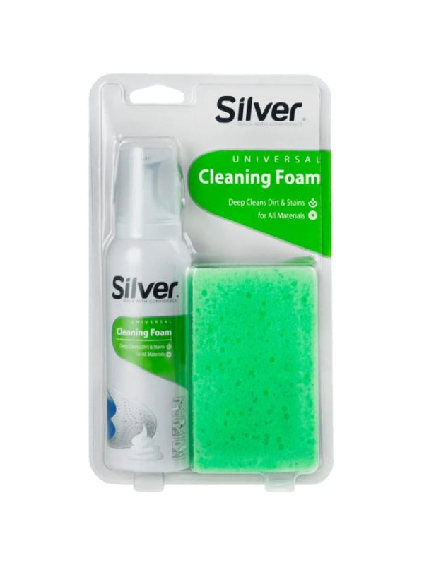 Silver Cleaning Foam with Sponge - Dirt & Stain Remover - 125ml