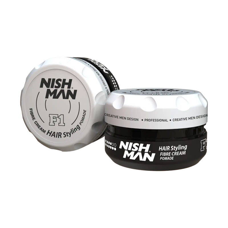 Hair Styling Pomade Fibre Cream Strong Hold Finish Nishman 100ml