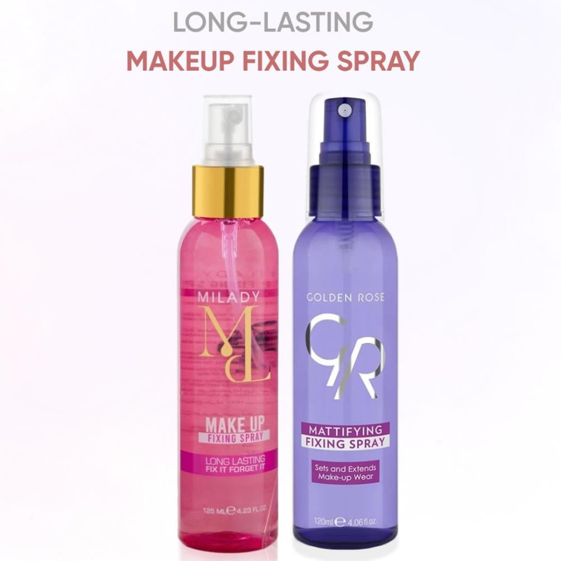 Matte Setting Spray Makeup Long-Lasting Shimmer & Matte Duo 245ml