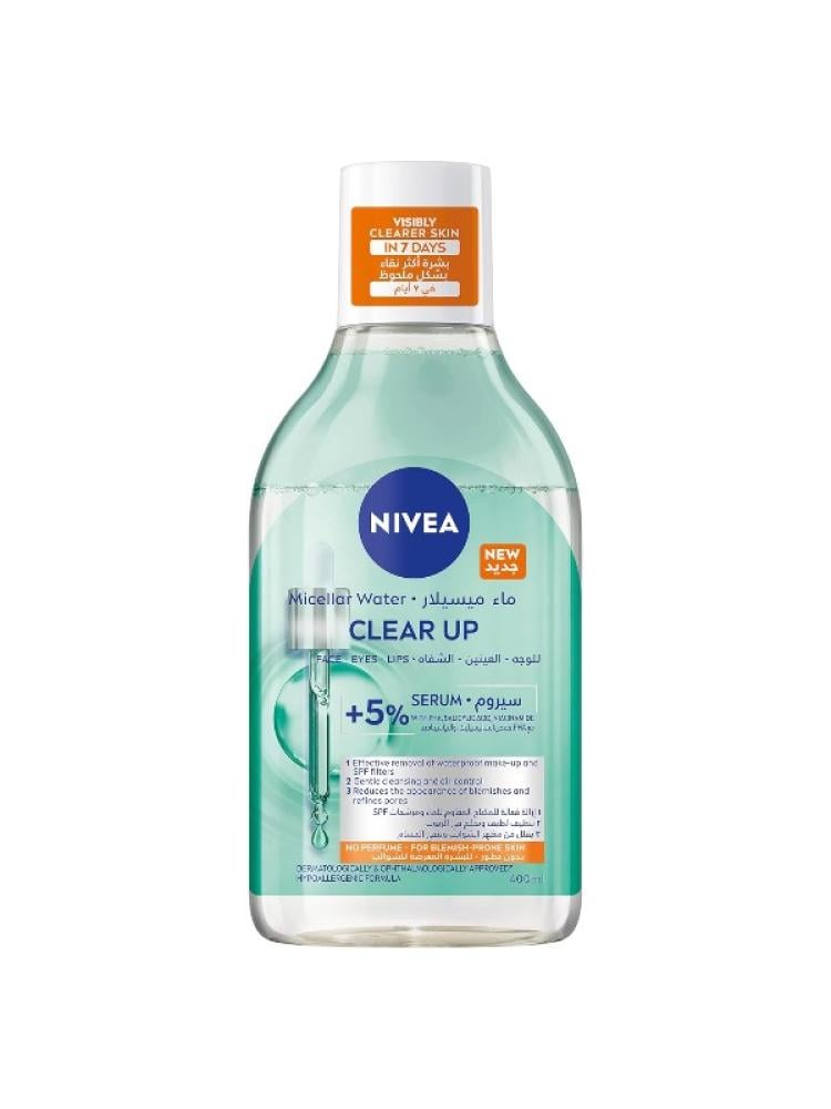 Nivea Micellar Water Clear Up Makeup Remover +5% Serum 400ml