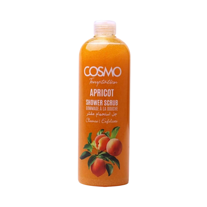 Cosmo Apricot Exfoliating Shower Gel, Natural Apricot Extract, 1000ml