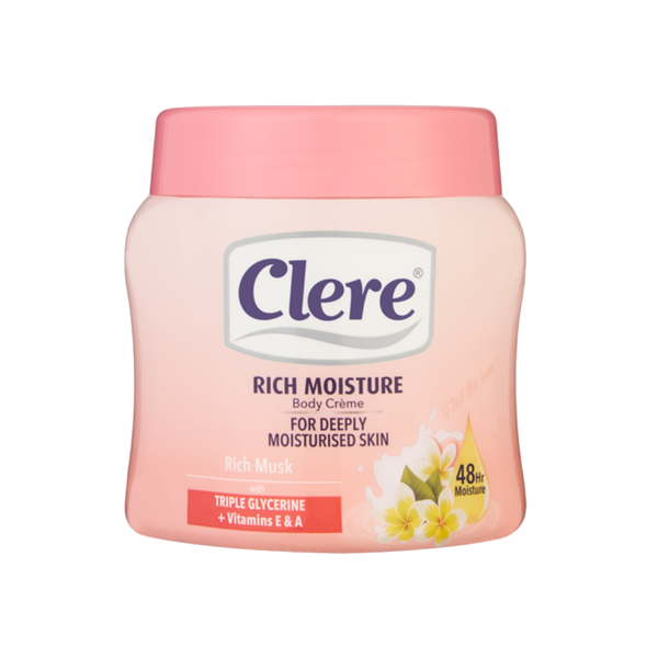Claire Musk Body Cream with Glycerin & Vitamin E, 500ml
