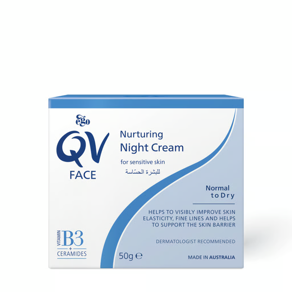 Night Cream Nurturing Hydrating Sensitive Skin Repair Formula QV 50g