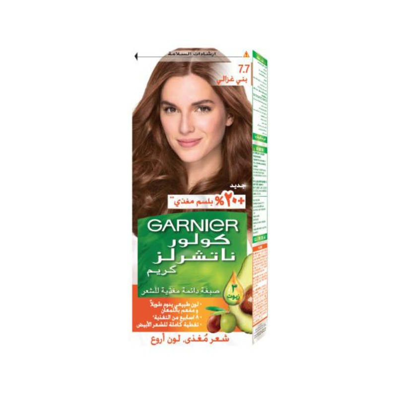 Garnier Hair Color Gazelle Brown 7.7, with Olive & Avocado Oil, 112ml