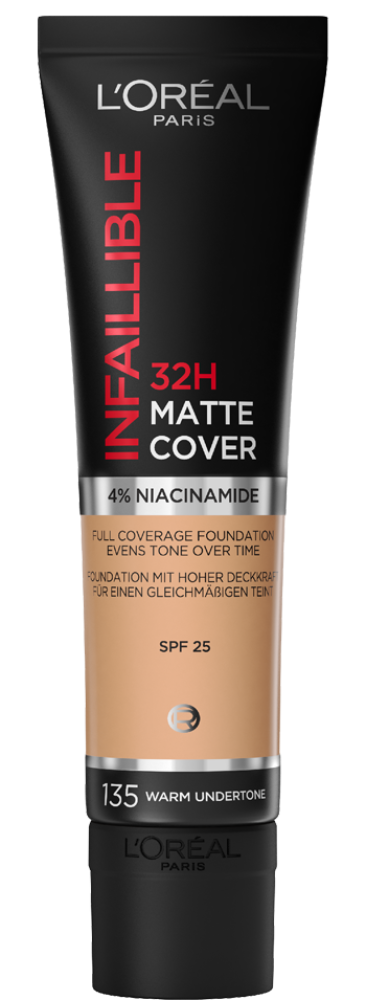 Matte Foundation Best Full Coverage Infaillible Cover Warm 135 L'Oreal 30ml