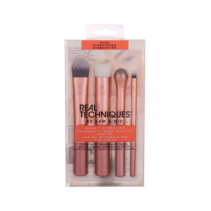 Real Techniques Prep & Prime Brush Set, 4 Pieces