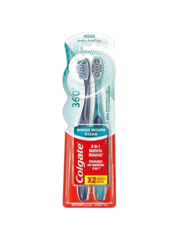 Best Toothbrush 2022 360 Whole Mouth Clean Colgate 2 Pack