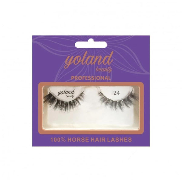 Yolande Beauty Natural Hair Eyelashes No. 24 Reusable Strip Lashes