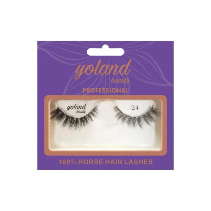 Yolande Beauty Natural Hair Eyelashes No. 24 Reusable Strip Lashes