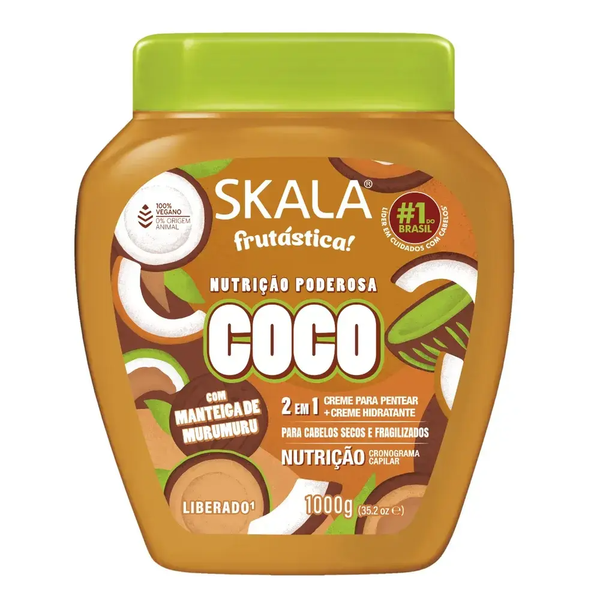 Hair Cream Mask Coconut 2-in-1 Leave-In Hydration Skala Frutastica 1000g
